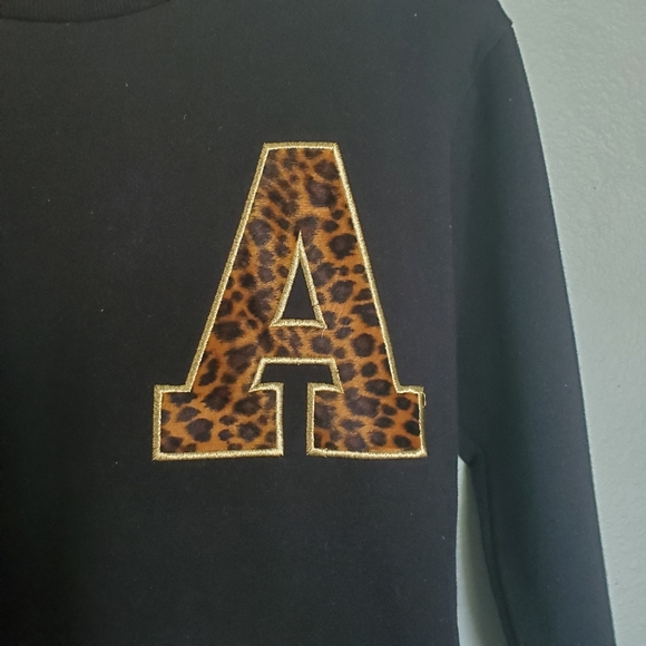 Forever 21 Leopard Varsity A Sweatshirt Size Small - Picture 2 of 6